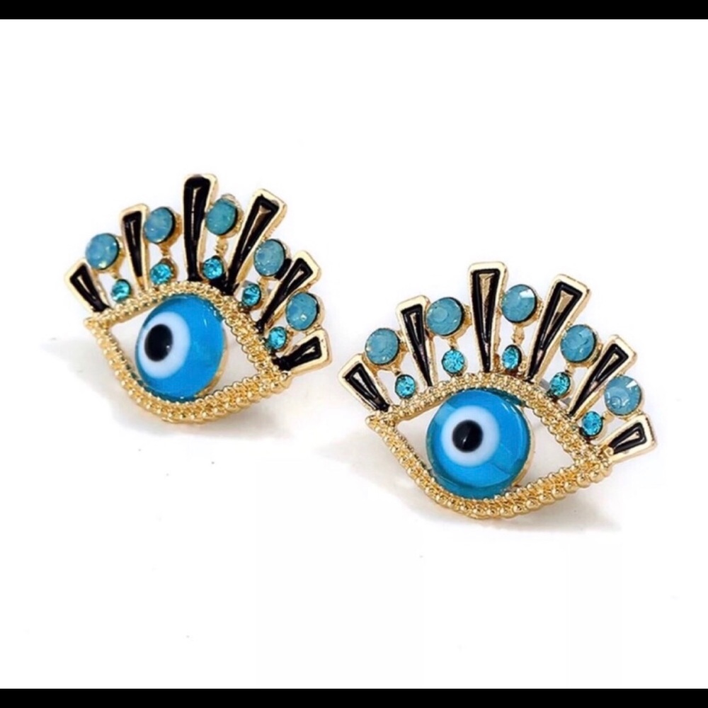 Exaggerated Eye Earrings - Picture 1 of 6